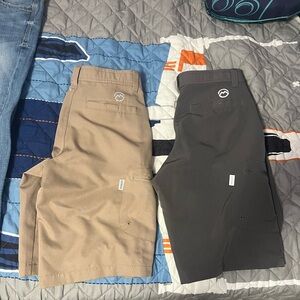 Magellan Outdoors Kids Shorts - Tan and Gray